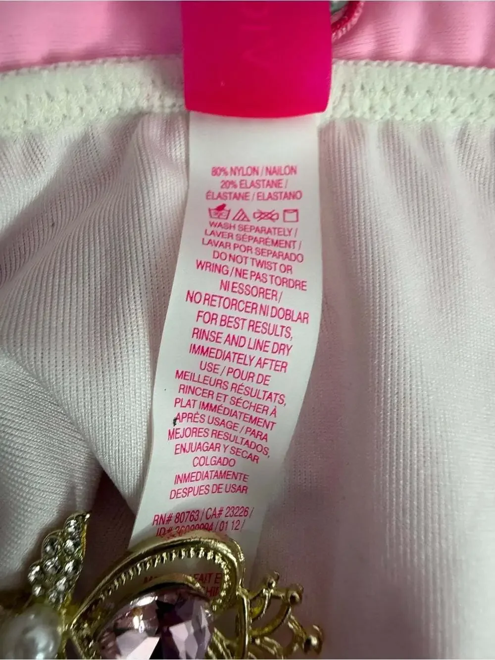 Victoria's Secret bikini sparkly Pink Ruffle Tie-Side Bottoms Contrast Trim